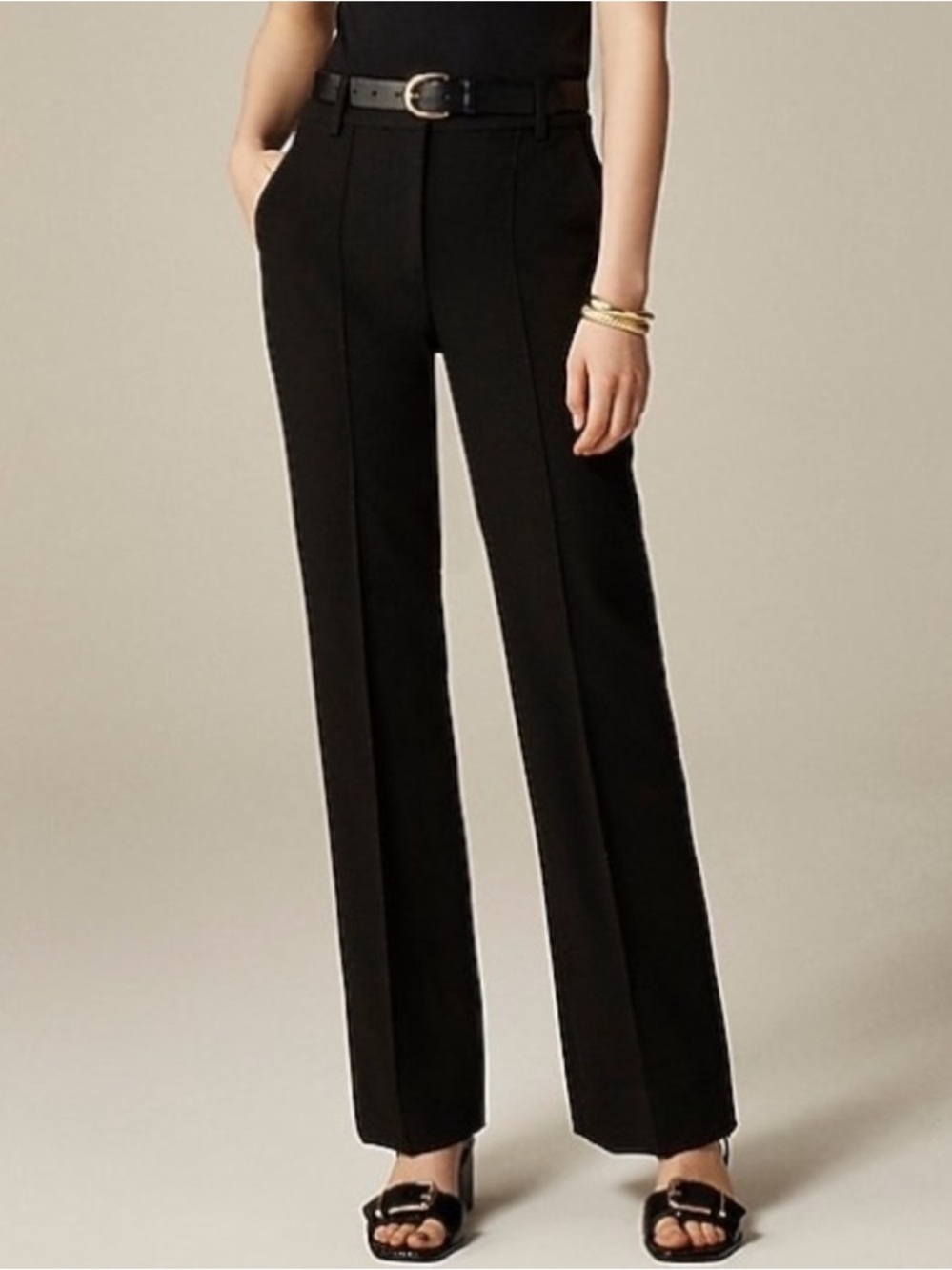 NWT JCrew Natalia Pant in Four Season Carreman 2P 2 Petite Black $158 CC478
